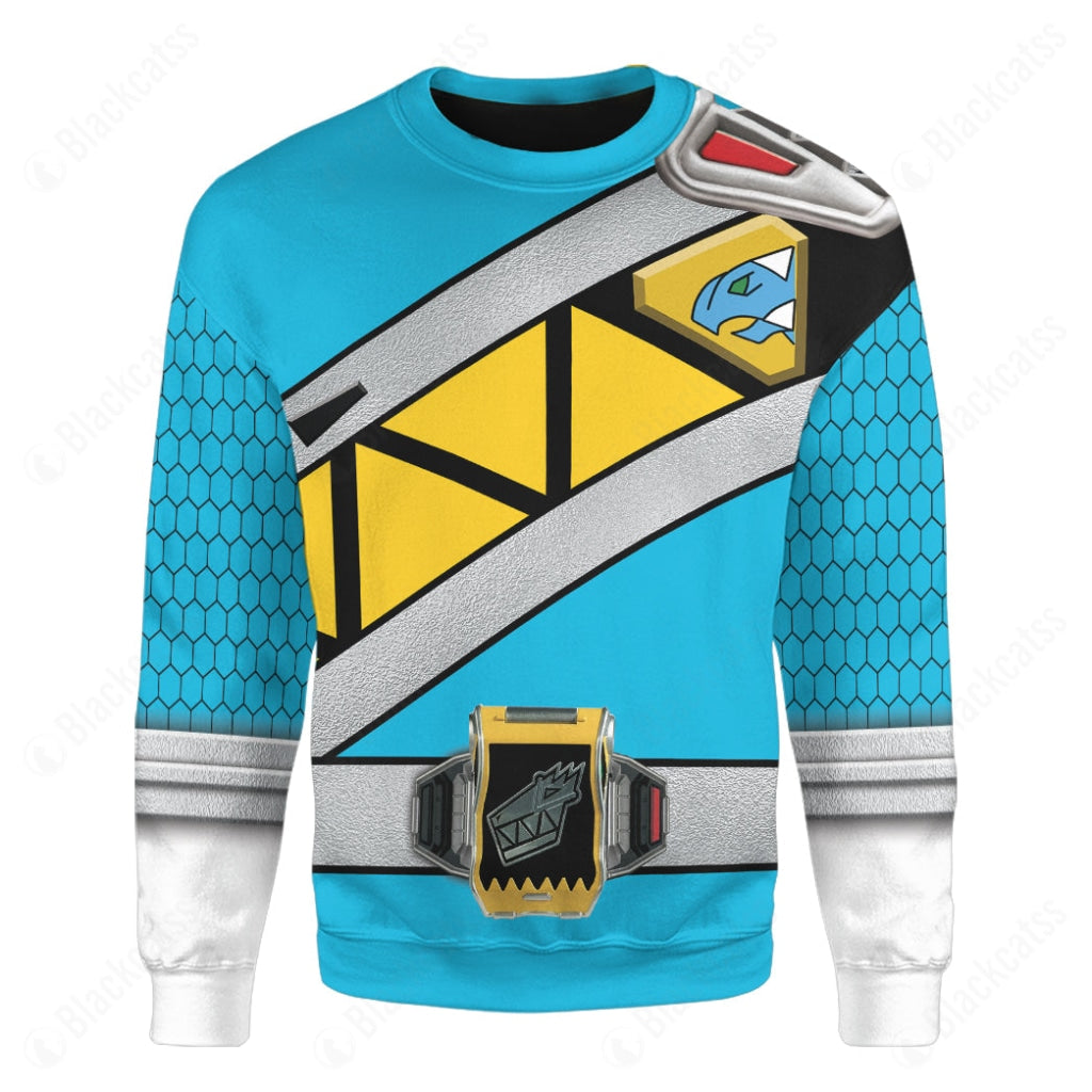 Dino Charge Power Rangers Aqua Ranger Custom Sweatshirt