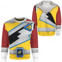 Load image into Gallery viewer, Dino Charge Power Rangers Gold Ranger Custom Sweatshirt
