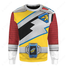 Load image into Gallery viewer, Dino Charge Power Rangers Gold Ranger Custom Sweatshirt
