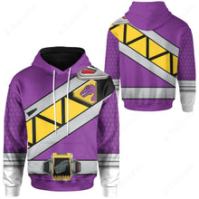 Load image into Gallery viewer, Dino Charge Power Rangers Purple Ranger Custom Hoodie
