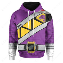 Load image into Gallery viewer, Dino Charge Power Rangers Purple Ranger Custom Hoodie
