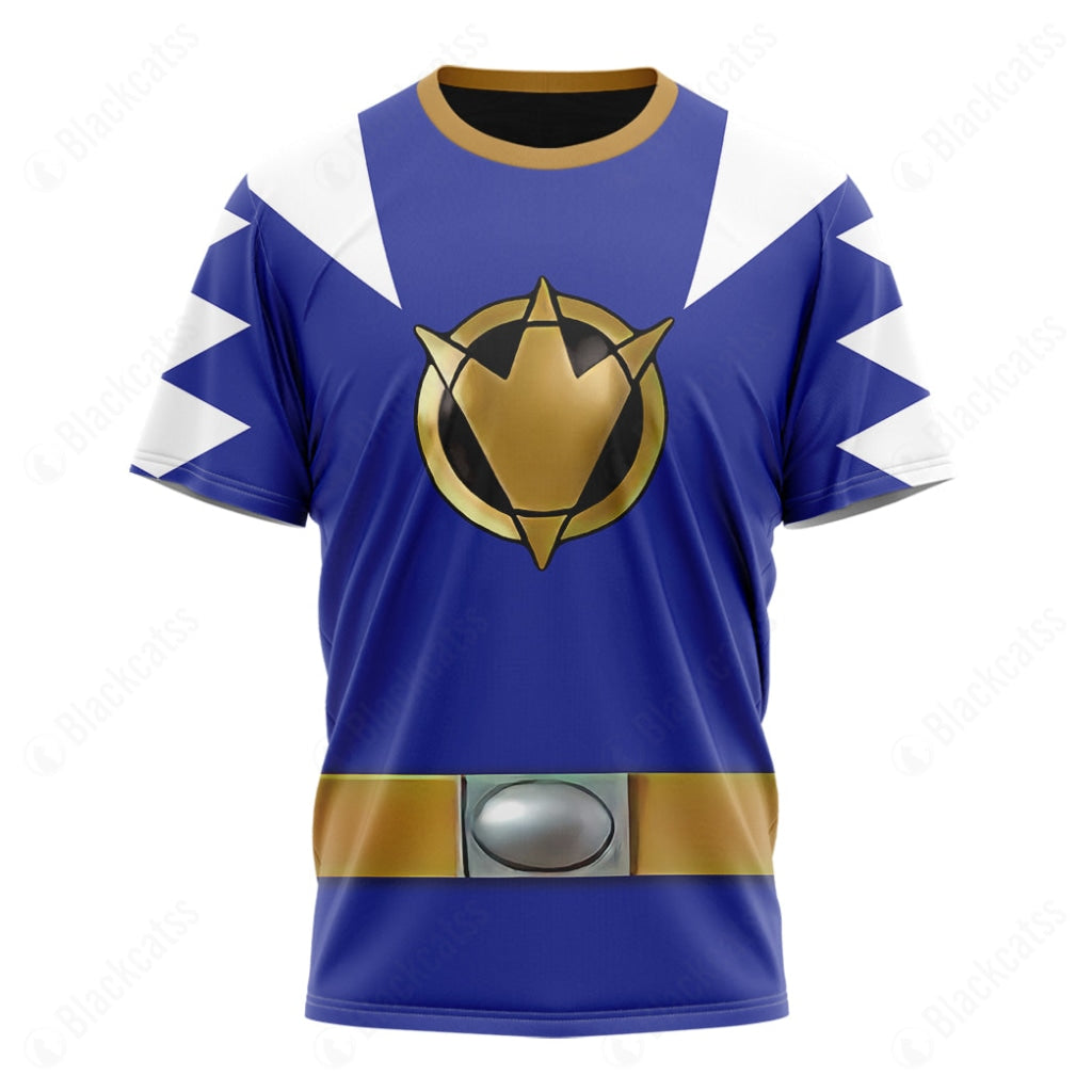 Dino Thunder Blue Power Rangers Custom T-Shirt