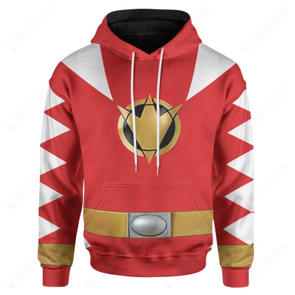 Dino Thunder Red Power Rangers Custom Hoodie