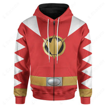 Load image into Gallery viewer, Dino Thunder Red Power Rangers Custom Hoodie
