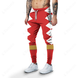 Dino Thunder Red Power Rangers Custom Sweatpants