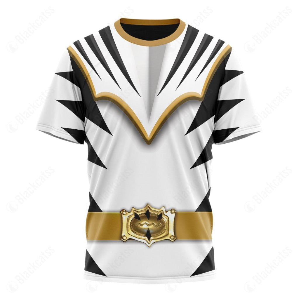 Dino Thunder White Power Rangers Custom T-Shirt