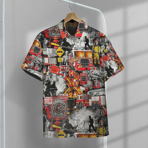 Firefighter Button Shirt