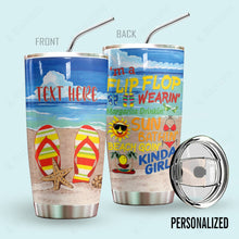 Load image into Gallery viewer, Flip Flop Kinda Girl Personalized Tumbler
