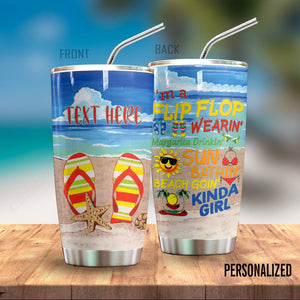 Flip Flop Kinda Girl Personalized Tumbler