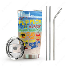 Load image into Gallery viewer, Flip Flop Kinda Girl Personalized Tumbler
