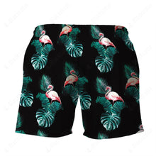 Load image into Gallery viewer, Floral Flamingo Beach Shorts
