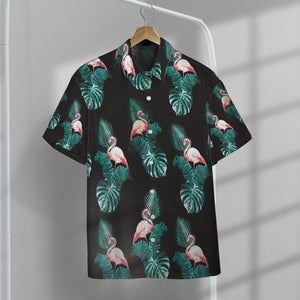 Floral Flamingo Button Shirt