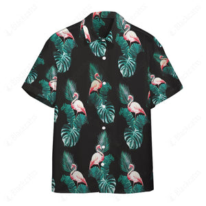 Floral Flamingo Button Shirt