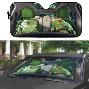 Frogs Custom Car Auto Sunshade