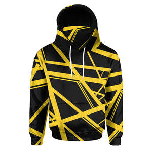 Yellow Frankenstrat Strings Custom Snood Hoodie