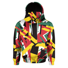 Load image into Gallery viewer, Rasta Frankenstrat Strings Custom Snood Hoodie
