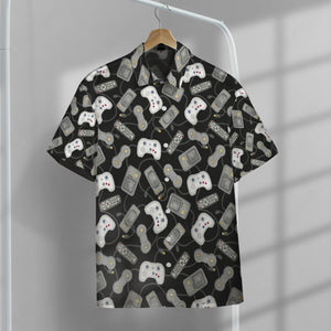 Game Controllers Hawaii Button Shirt