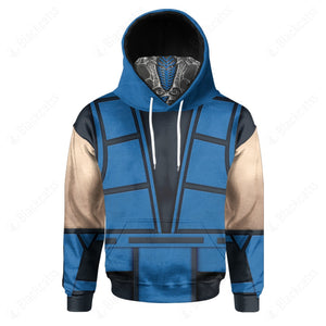 Game MK Sub-Zero Cosplay Custom Snood Hoodie