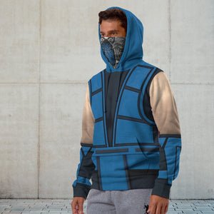 Game MK Sub-Zero Cosplay Custom Snood Hoodie