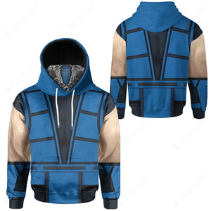 Game MK Sub-Zero Cosplay Custom Snood Hoodie