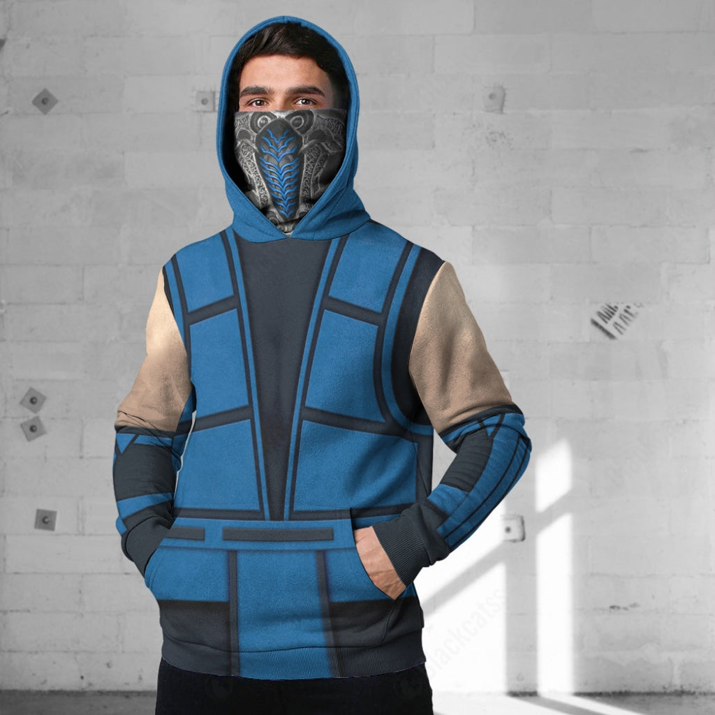 Game MK Sub-Zero Cosplay Custom Snood Hoodie