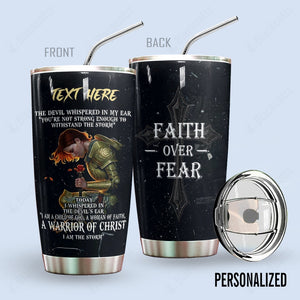 God Personalized Tumbler A Warrior