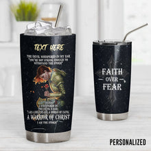 Load image into Gallery viewer, God Personalized Tumbler A Warrior
