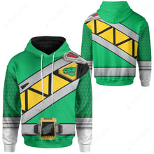 Load image into Gallery viewer, Green Dino Charge Power Rangers Custom Hoodie
