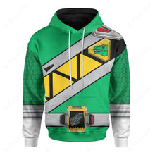 Load image into Gallery viewer, Green Dino Charge Power Rangers Custom Hoodie
