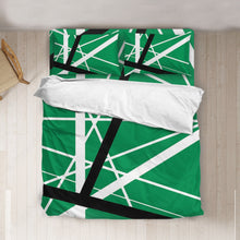 Load image into Gallery viewer, Green Frankenstrat Strings Custom Bedding Set
