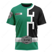 Load image into Gallery viewer, Green Power Rangers S.P.D. Custom T-Shirt
