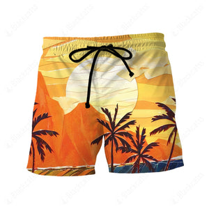 Hawaii 3D Beach Shorts Sunset