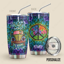 Load image into Gallery viewer, Hippie Personalized Tumbler Freedom
