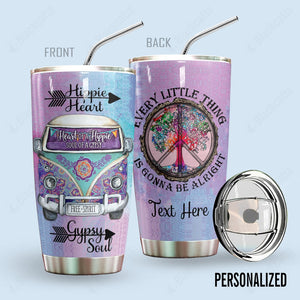 Hippie Personalized Tumbler Hippie Heart