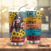 Load image into Gallery viewer, Hippie Sunflowers Personalized Tumbler
