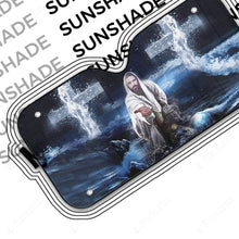 Load image into Gallery viewer, Jesus Saving Hands Car Auto Sunshade
