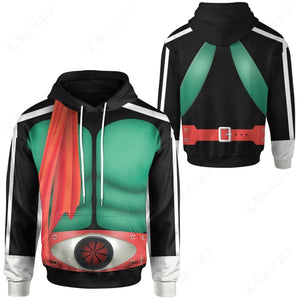 Kamen Rider Black RX Kamen Rider 1 Custom Hoodie