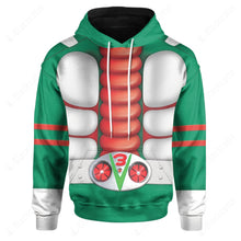 Load image into Gallery viewer, Kamen Rider Black RX Kamen Rider V3 Custom Hoodie
