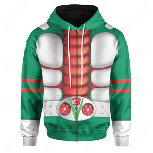 Kamen Rider Black RX Kamen Rider V3 Custom Hoodie