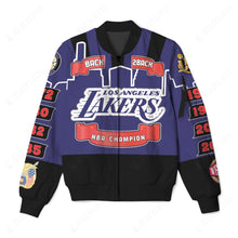 Load image into Gallery viewer, KB LA Lakers Championship Custom Bomber Jacket
