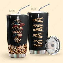 Load image into Gallery viewer, Mama Leopard Lady Skull Tumbler
