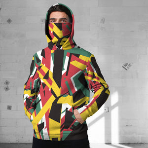 Rasta Frankenstrat Strings Custom Snood Hoodie