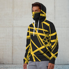 Load image into Gallery viewer, Yellow Frankenstrat Strings Custom Snood Hoodie
