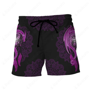 Mandala Purple Dragon Men's Short