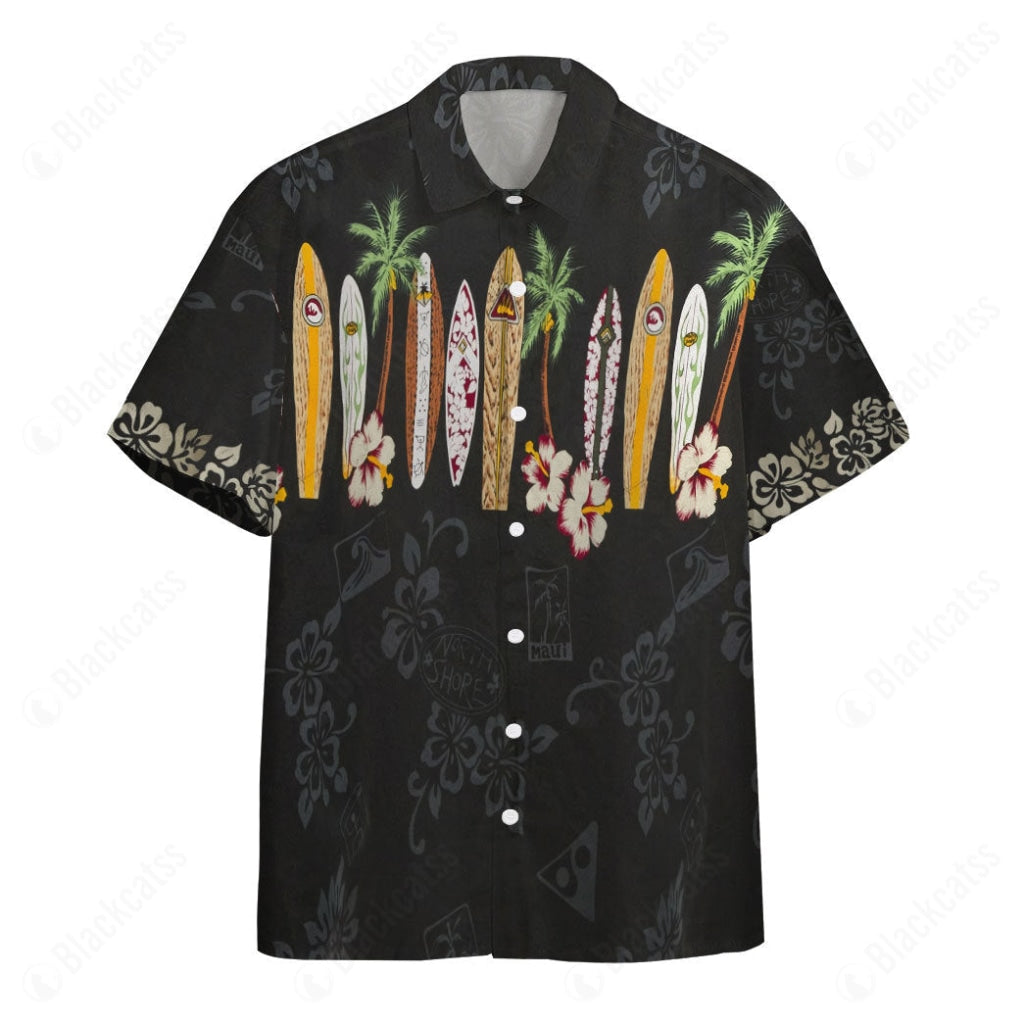 Maui Surfboard Hawaiian Aloha Shirt Button Shirt