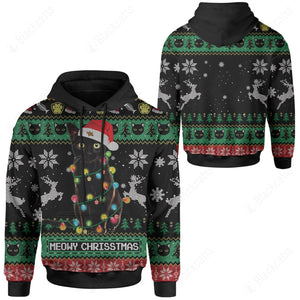 Meowy Cat Ugly Christmas Hoodie