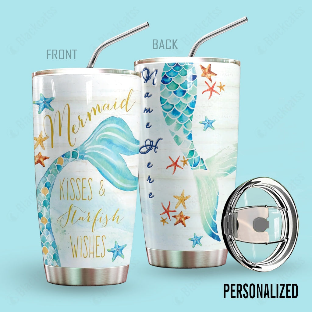 Mermaid Starfish Personalized Tumbler