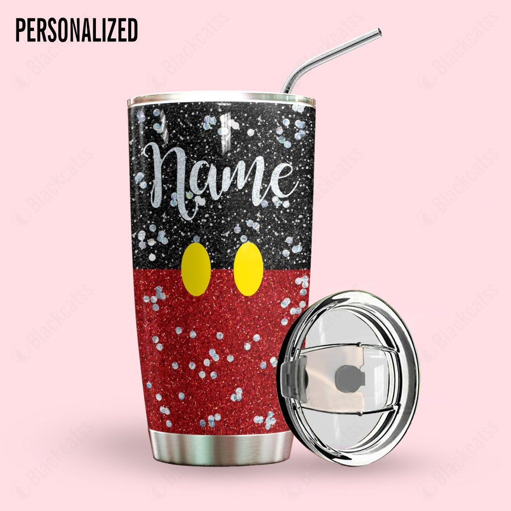 Mickey glitter Disney tumbler  Glitter cups, Glitter tumbler cups