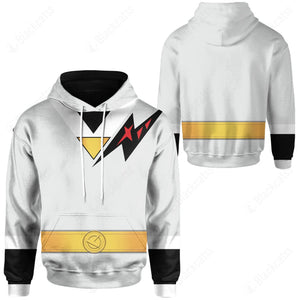 Mighty Morphin Alien Rangers White Aquitar Ranger Custom Hoodie