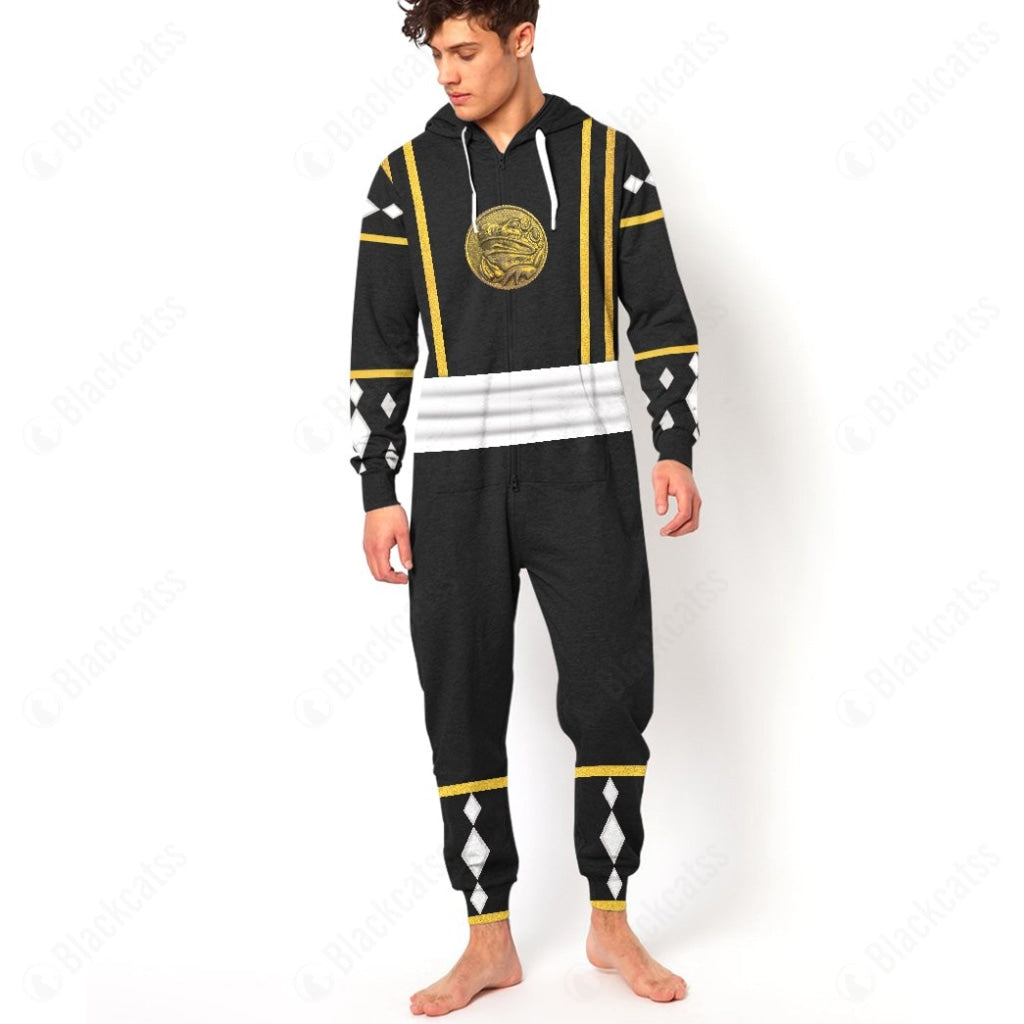 Mighty Morphin Ninjetti Black Frog Ranger Custom Hooded Jumpsuit